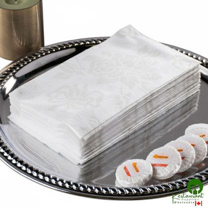 Hoffmaster 856513 Linen-Like 12" x 17" Silver Prestige 1/6 Fold Guest Towel - 500/Case