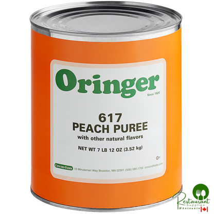 Oringer Peach Puree Hard Serve Ice Cream Base #10 Can