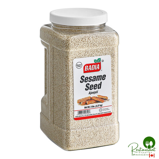 Badia White Sesame Seeds 5 lb. - 4/Case