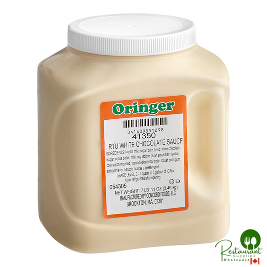 Oringer White Chocolate Hard Serve Ice Cream Base 3/4 Gallon