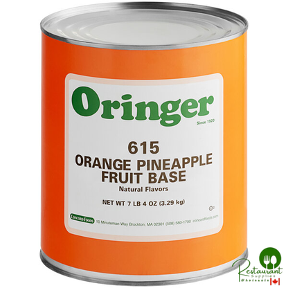 Oringer Orange Pineapple Hard Serve Ice Cream Base #10 Can