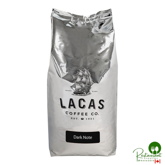 Lacas Coffee Dark Note Whole Bean Coffee 5 lb. - 4/Case