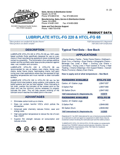 L0946-060 LUBRIPLATE HTCL-FG 68 – 5 GALLON PAIL