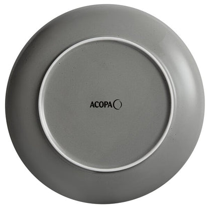 Acopa Keystone 12 1/2" Granite Gray Stoneware Coupe Plate - 12/Case