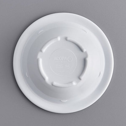 Acopa Foundations 4 oz. White Narrow Rim Melamine Fruit Dish - 12/Case