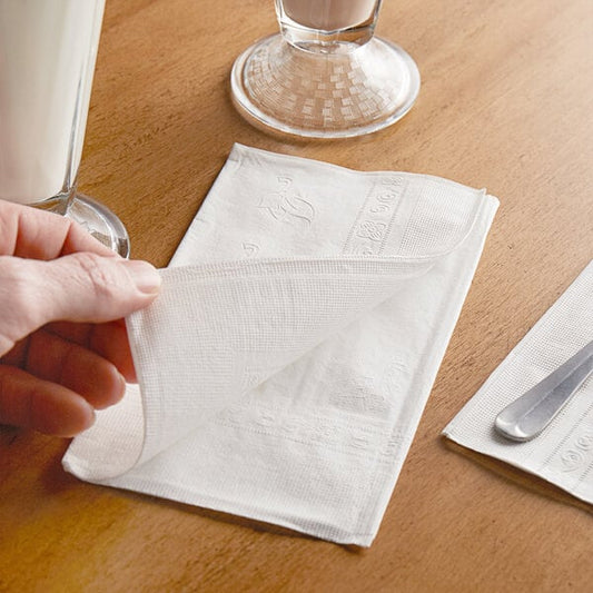Choice White Customizable 2-Ply Dinner Napkin 17" x 15" - 3,000/Case