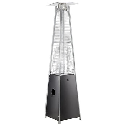 Backyard Pro Courtyard Series HPSQRBLK Black Portable Propane Outdoor Patio Heater with Glass Tube - 40,000 BTU