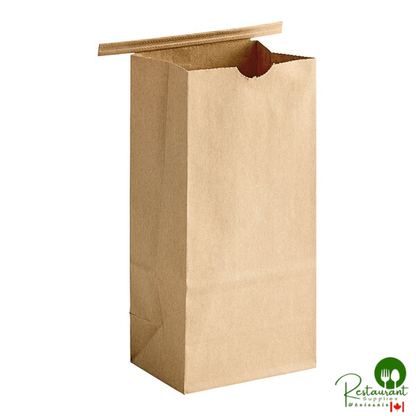 Bagcraft EcoCraft 1/2 lb. 3 3/8" x 2 1/2" x 7 3/4" Natural Kraft Poly-Lined Coffee Bag with Tin Tie Closure - 1,000/Case