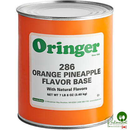 Oringer Orange Pineapple Puree Hard Serve Ice Cream Base #10 Can