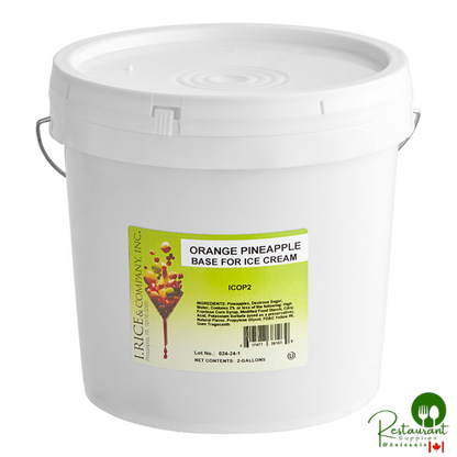 I. Rice Orange Pineapple Hard Serve Ice Cream Base 2 Gallon