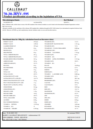 Callebaut 70/30 Dark Couverture Chocolate Callets™ – 22 lb, 2/Case