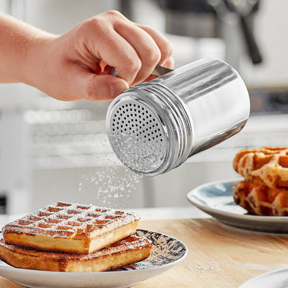 Choice 10 oz. Stainless Steel Shaker / Dredge with Handle