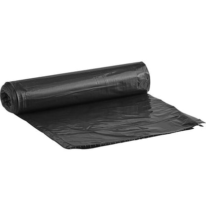 Lavex Li'l Herc 45 Gallon 1.2 Mil 40" x 46" Low-Density Medium-Duty Black Trash Bag /Can Liner - 100/Case
