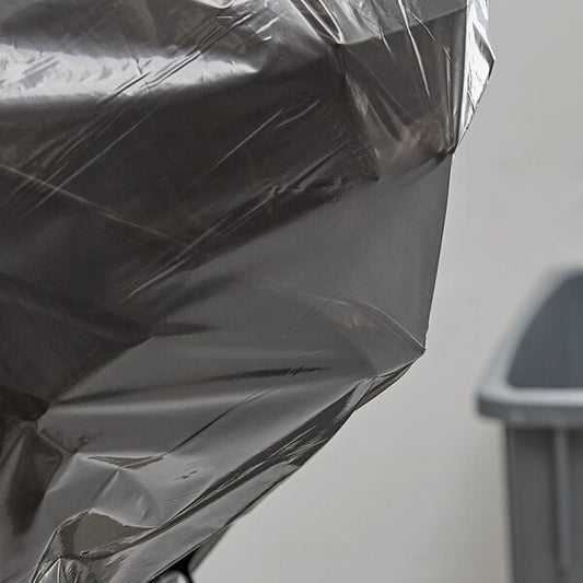 Lavex Li'l Herc 45 Gallon 1.2 Mil 40" x 46" Low-Density Medium-Duty Black Trash Bag /Can Liner - 100/Case