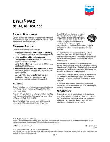 CHEVRON CETUS PAO 32 – 5 GALLON PAIL