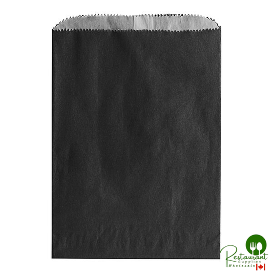 1 lb. 9 1/4" x 6 3/4" Customizable Black Gourmet Bag - 1,000/Case