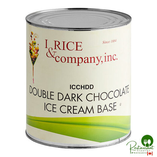 I. Rice Double Dark Chocolate Hard Serve Ice Cream Base #10 Can