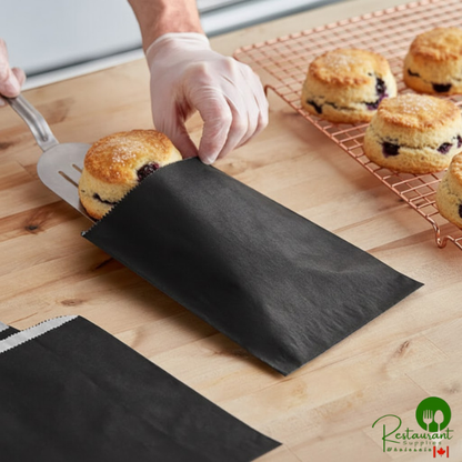 1 lb. 9 1/4" x 6 3/4" Customizable Black Gourmet Bag - 1,000/Case