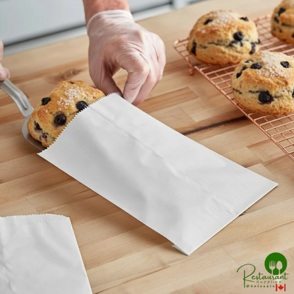 1 lb. 9 1/4" x 6 3/4" Customizable White Gourmet Bag - 1,000/Case