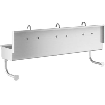 Regency Wall-Mounted 72" x 17 1/2" Hand Sink with (3) 8" Center Faucets