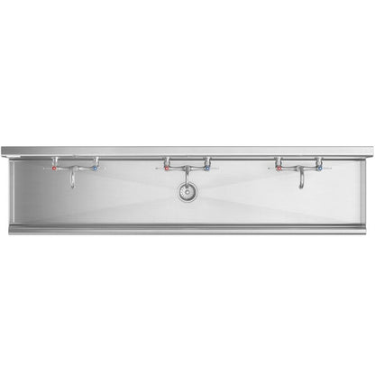 Regency Wall-Mounted 72" x 17 1/2" Hand Sink with (3) 8" Center Faucets