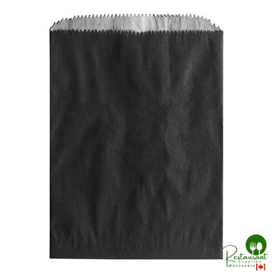 1/2 lb. 7 1/2" x 5 3/4" Customizable Black Gourmet Bag - 1,000/Case