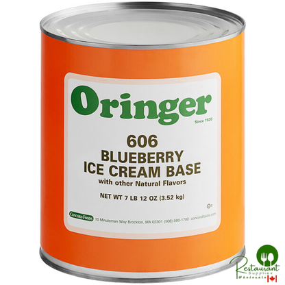 Oringer Blueberry Hard Serve Ice Cream Base #10 Can