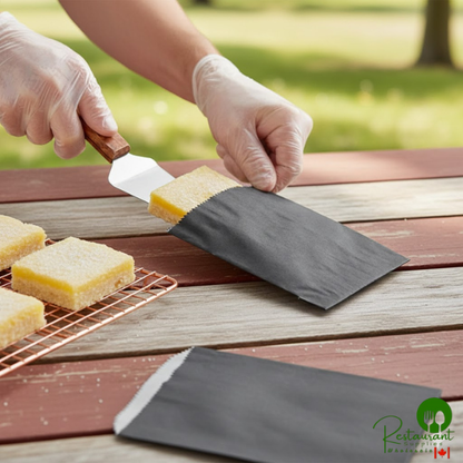 1/4 lb. 6 3/4" x 4 3/4" Customizable Black Gourmet Bag - 1,000/Case