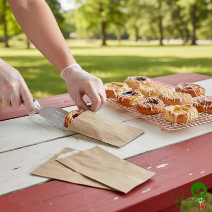 1/4 lb. 6 3/4" x 4 3/4" Customizable Kraft Gourmet Bag - 1,000/Case