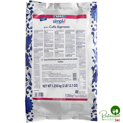 Fabbri 1.25 kg Espresso Coffee Simple One-Step Soft Serve / Frozen Dessert Mix