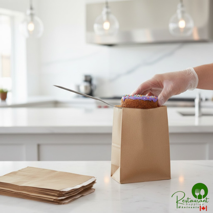 1/2 lb. 7 1/2" x 5 3/4" Customizable Kraft Gourmet Bag - 1,000/Case