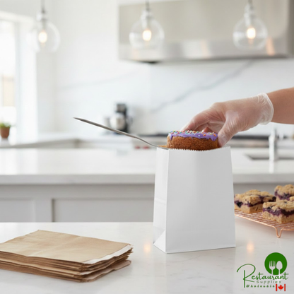 1/2 lb. 7 1/2" x 5 3/4" Customizable White Gourmet Bag - 1,000/Case