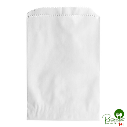 1/4 lb. 6 3/4" x 4 3/4" Customizable White Gourmet Bag - 1,000/Case
