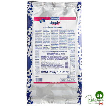 Fabbri 1.25 kg Blood Orange Simple One-Step Soft Serve / Frozen Dessert Mix
