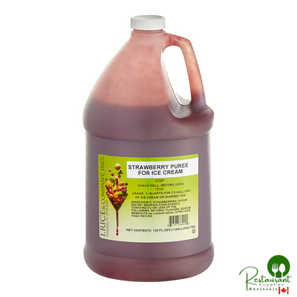 I. Rice Strawberry Hard Serve Ice Cream Puree 1 Gallon