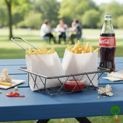 5" x 1" x 4" Large French Fry Bag By Prime  - 2,000/Case