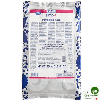 Fabbri 1.25 kg Pink Grapefruit Simple One-Step Soft Serve / Frozen Dessert Mix