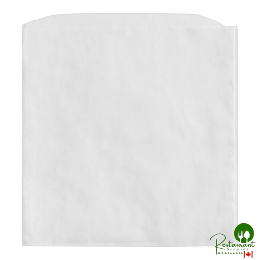 6 1/2" x 3/4" x 6 3/4" Dry Waxed White Sandwich Bag By Prime - 2,000/Case