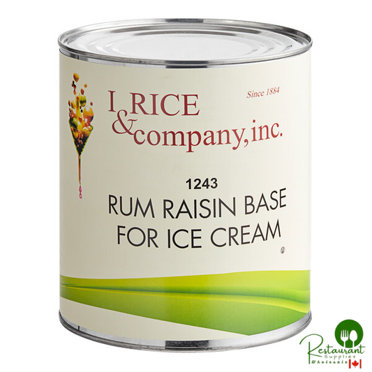 I. Rice Rum Raisin Hard Serve Ice Cream Base #10 Can