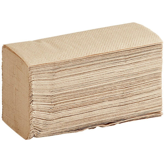 Lavex Natural Brown Kraft M-Fold (Multifold) Towel - 4,000/Case