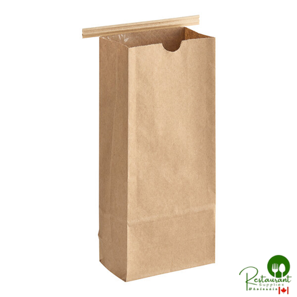 1 lb. Brown Kraft Customizable Paper Coffee Bag with Reclosable Tin Tie By Prime - 1,000/Case