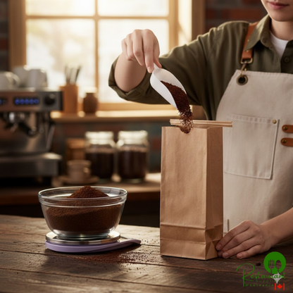 1 lb. Brown Kraft Customizable Paper Coffee Bag with Reclosable Tin Tie By Prime - 1,000/Case