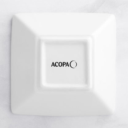 Acopa 8 oz. Square Bright White Porcelain Bowl - 36/Case