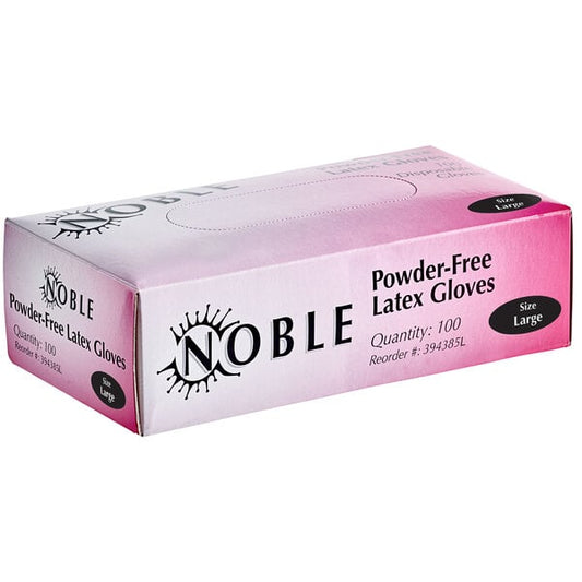 Noble Powder-Free Disposable Latex Gloves for Foodservice - 1,000/Case