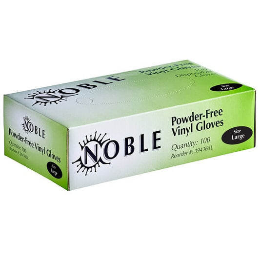 Noble Powder-Free Disposable Vinyl Gloves for Foodservice - 1,000/Case