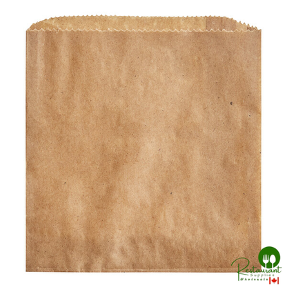 6 1/2" x 3/4" x 6 3/4" Dry Waxed Kraft Sandwich Bag By Prime - 2,000/Case