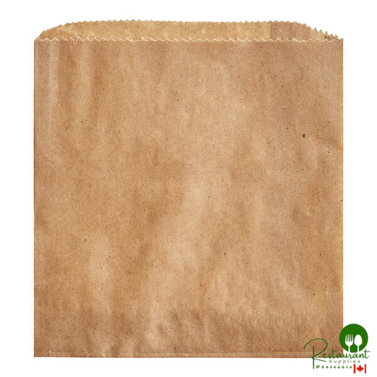 6 1/2" x 3/4" x 6 3/4" Dry Waxed Kraft Sandwich Bag By Prime - 2,000/Case