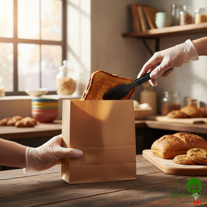 6 1/2" x 3/4" x 6 3/4" Dry Waxed Kraft Sandwich Bag By Prime - 2,000/Case