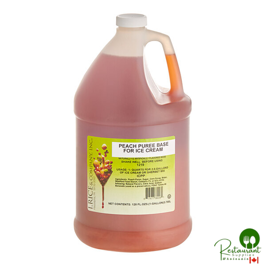 I. Rice Peach Hard Serve Ice Cream Puree 1 Gallon