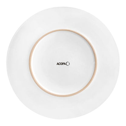 Acopa 10 1/2" Round Bright White Coupe Stoneware Plate - 12/Case